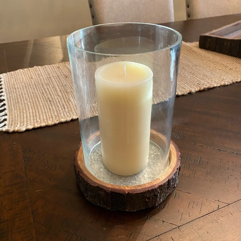 Pier 1 imports candle pillar with candle home decor